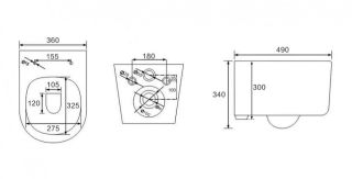 Подвесной унитаз Berges Ventas Rimless 082135 сиденье дюропласт Ventas Slim SO белый